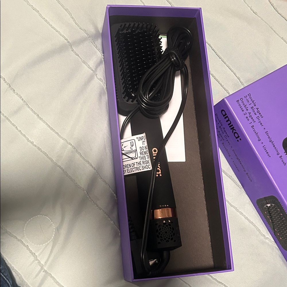 Amika Black and Purple Hair Styling Brush